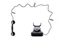 Vintage Black Telephone isolated Royalty Free Stock Photo