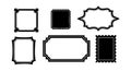 Vintage black and white decorative label frames set different shapes vector illustration Royalty Free Stock Photo