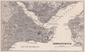 Vintage black and white map of Constantinople / Instanbul, Turkey