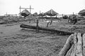 Vintage Black and White Photo of 1978 Arnala Fishing village near Virar