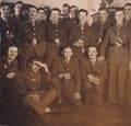 Vintage black and white photo of a group of Army Officers 1940s