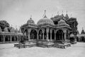 Vintage Black and White Photo of Hutheesing Jain Temple Ahmedabad, Royalty Free Stock Photo