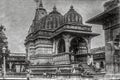 Vintage Black and White Photo of Kalaram temple, nashik