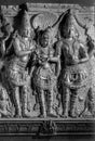 Vintage Black and White Photo of Sculpture of Meenakshi Kalyanam