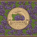 Vintage Blackberry Label On Seamless Pattern Royalty Free Stock Photo