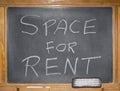 Vintage blackboard chalk rental message Royalty Free Stock Photo