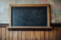 Vintage Blackboard in Rustic Classroom Royalty Free Stock Photo