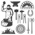 Vintage Blacksmith Elements Set