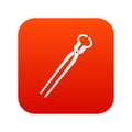 Vintage blacksmith pincers icon digital red