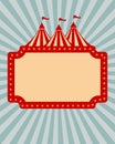 Vintage Blank Circus Poster Sign Illustration of retro and vintage circus poster background