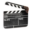 Vintage blank movie clap board