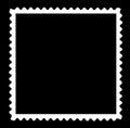 Vintage blank postage stamp on a black background