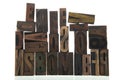 Vintage block letters