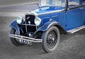 Vintage blue british austin car