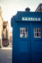 Vintage Blue British Police Box Royalty Free Stock Photo