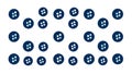 Vintage Blue Buttons Assortment Seamless Pattern, vector design Generative AI Royalty Free Stock Photo