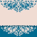 Vintage blue and cream floral background