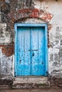 Vintage blue door Royalty Free Stock Photo