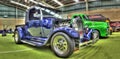 Vintage blue Ford hot rod