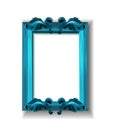 Vintage blue frame with ornament