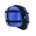 Vintage blue hockey mask on white. 3D illustration