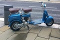 Vintage blue Lambretta scooter