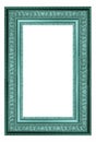 vintage blue picture frame. Isolated on white background Royalty Free Stock Photo