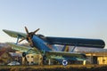 Vintage blue plane