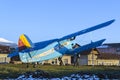 Vintage blue plane