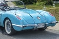 Vintage blue sport Chevrolet Corvette 1958 back