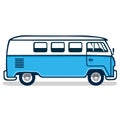 Vintage Blue Van Royalty Free Stock Photo
