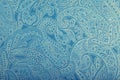 Vintage blue wallpaper with paisley pattern Royalty Free Stock Photo