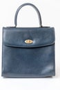 Vintage blue women`s handbag Royalty Free Stock Photo