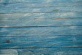 Vintage blue wood background texture with knots and nail holes. Old painted wood. Blue abstract background. Royalty Free Stock Photo