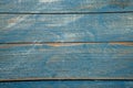 Vintage blue wood background texture with knots and nail holes. Old painted wood. Blue abstract background. Royalty Free Stock Photo