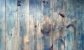 Vintage blue wood texture background with knots and nails Royalty Free Stock Photo