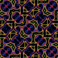 Vintage blue yellow oriental kaleidoscope background