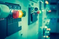 Vintage and blur tone of Electrical switchgear room,Industrial