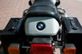 Vintage BMW motorcycle on annual oldtimer car show