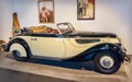 Vintage BMW 327 328 sports convertible car at Malaga automobile museum.