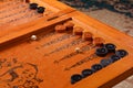 Vintage board game backgammon Royalty Free Stock Photo