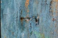 Vintage boards painted with colored paint on the peeling surface. Royalty Free Stock Photo
