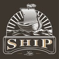 Vintage boat emblem