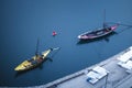 Vintage boats moored at Ribeira, Porto, Portugal. Royalty Free Stock Photo