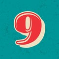 Vintage bold vector design alphabet and numbers