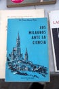 Vintage book from Trino Macia Pons at the second hand market at the St. Felix Square in Girona, Spain