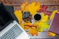 Vintage books with coffee cup and specs Royalty Free Stock Photo