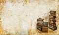 Vintage Books on a grunge background Royalty Free Stock Photo