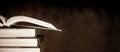 Vintage Books over Dark Grunge Background Royalty Free Stock Photo