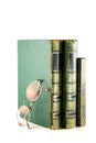 Vintage books stacked and glasses Royalty Free Stock Photo